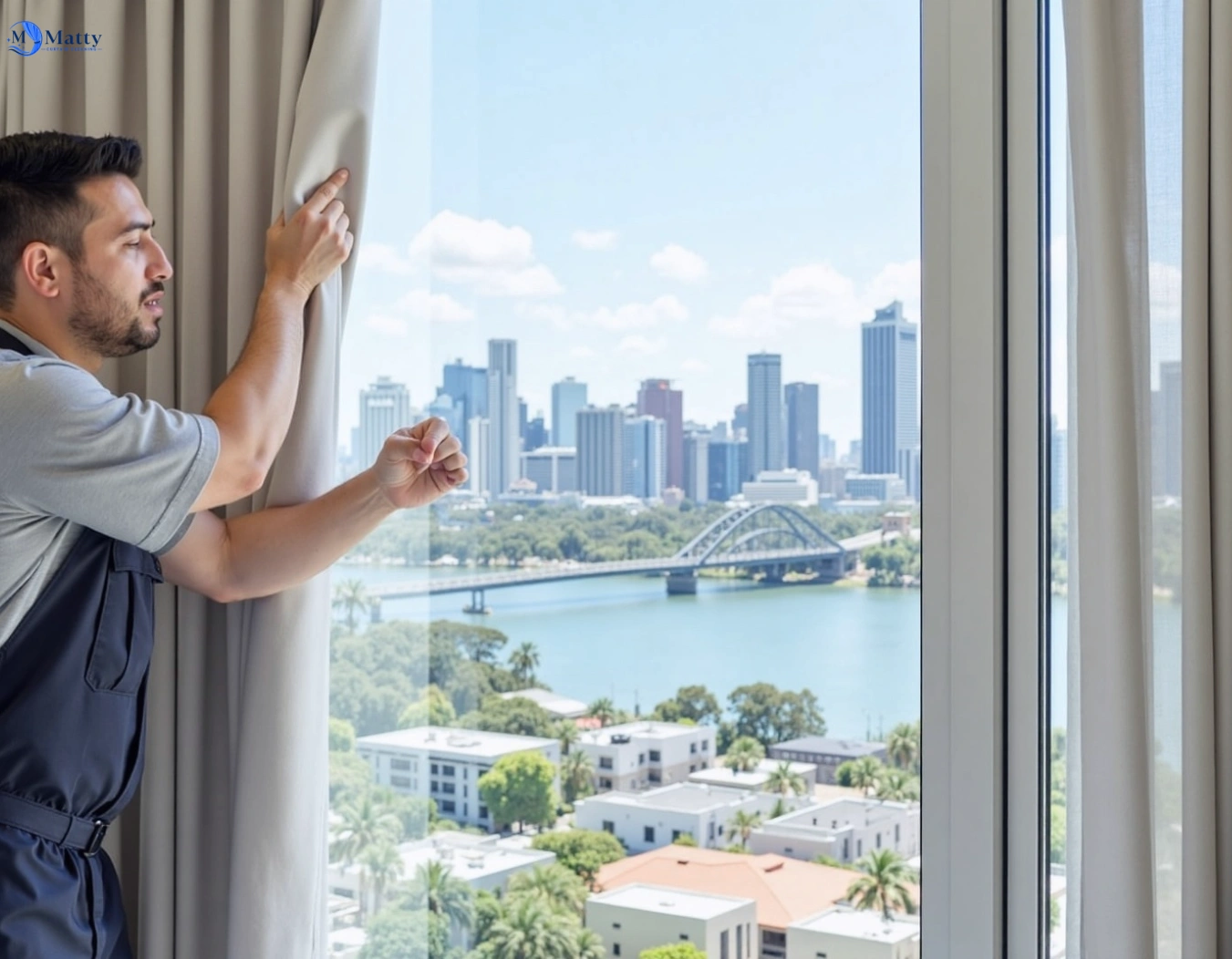 Professional curtain steam cleaning service prairiewood-nsw QLD by Matty Curtain Cleaning