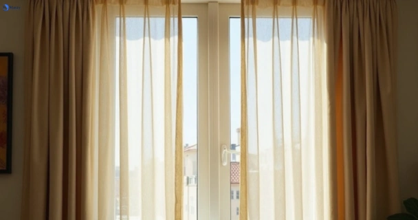 Dusty and dull curtains in prairiewood-nsw before steam cleaning